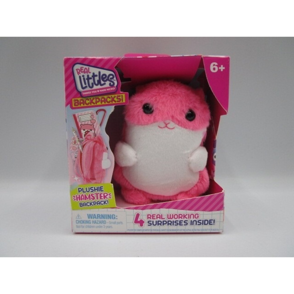 Real Littles Backpacks Plushie Hamster With 4 Real Working Surprises Inside